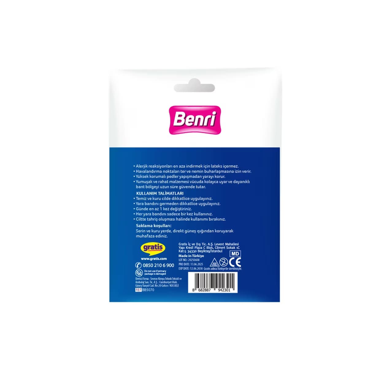 Benri Klasik Yara Bandı 30'lu - Gratis 2