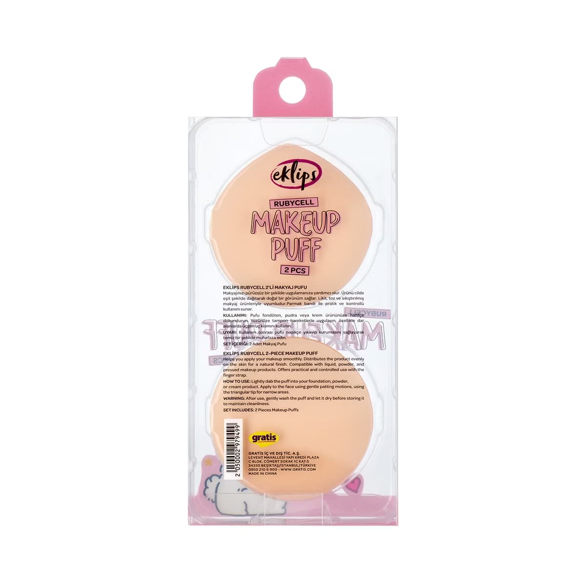 Eklips Rubycell Makyaj Pufu 2’li - Gratis 3