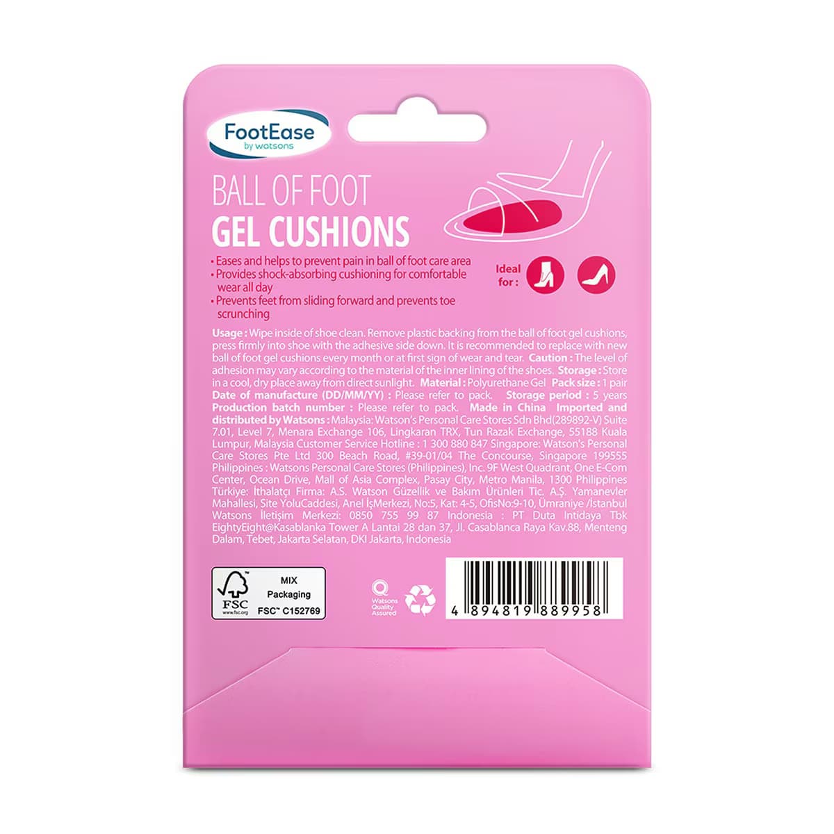 Watsons Footease Jel Ayak Destek 1 Çift 2