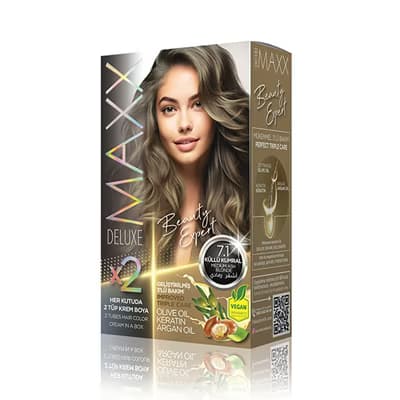 Maxx Deluxe Saç Boyası 7.1 Küllü Kumral - Gratis