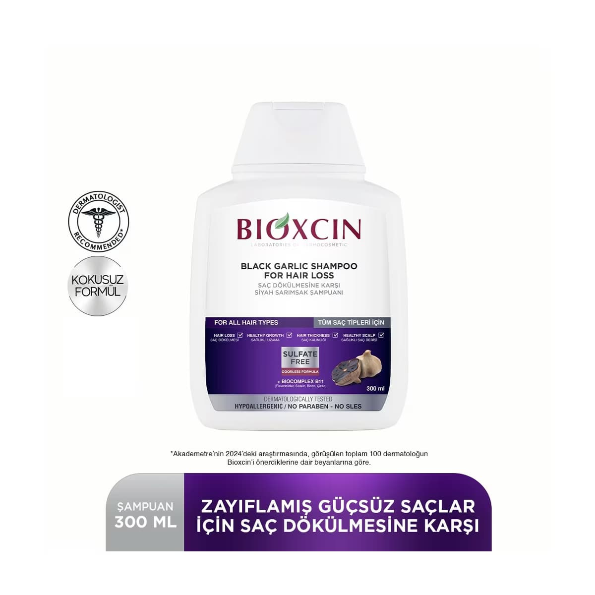 Bioxcin Siyah Sarımsak Şampuan 300 ml - Gratis