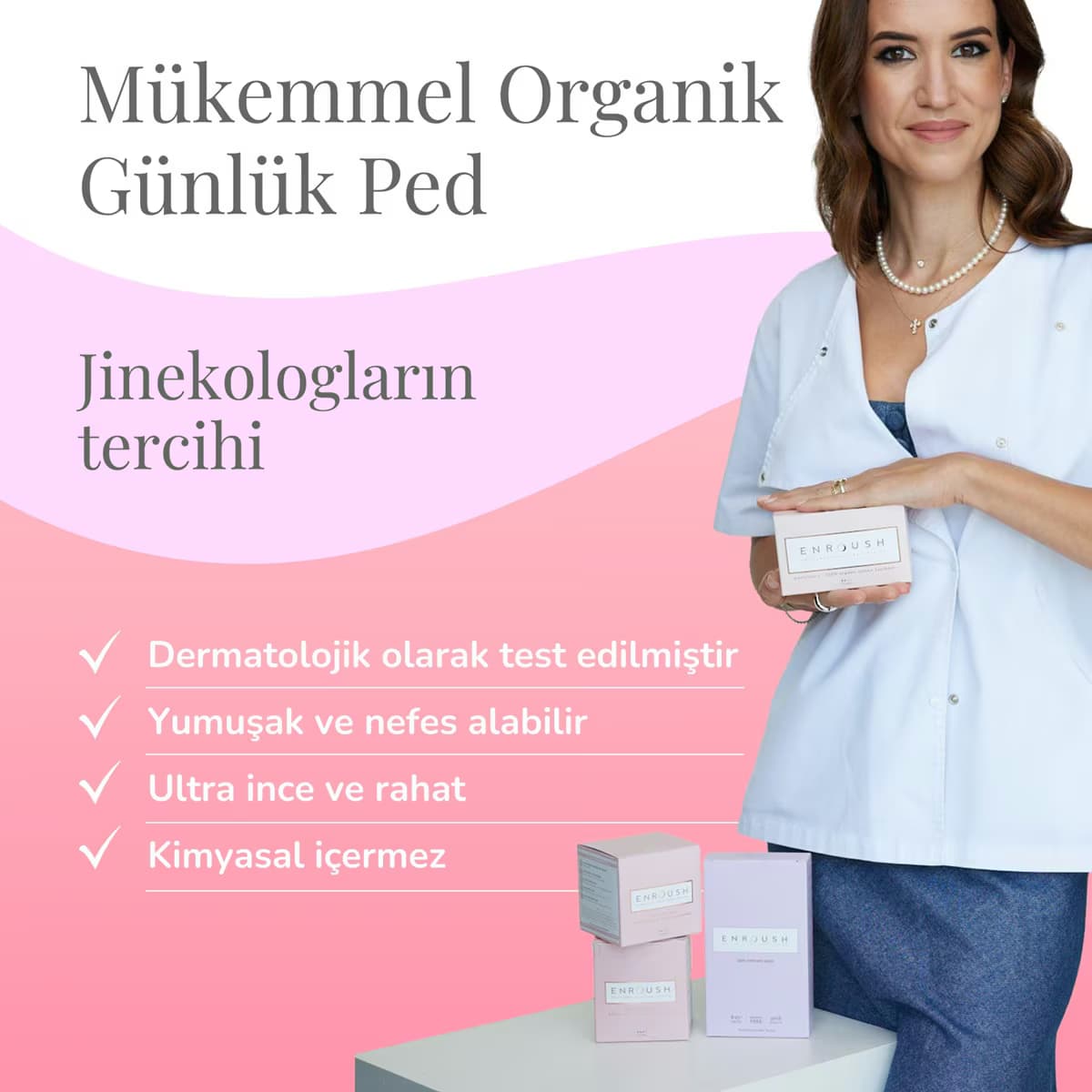 Enroush Organik Ped  Günlük 24'lü 4