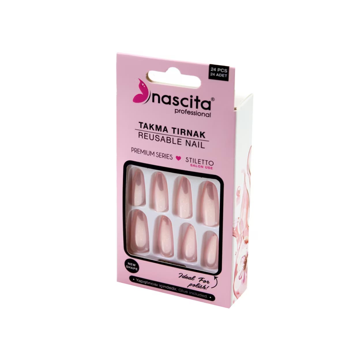 Nascita Takma Tırnak Pink Pearl 24'lü 2