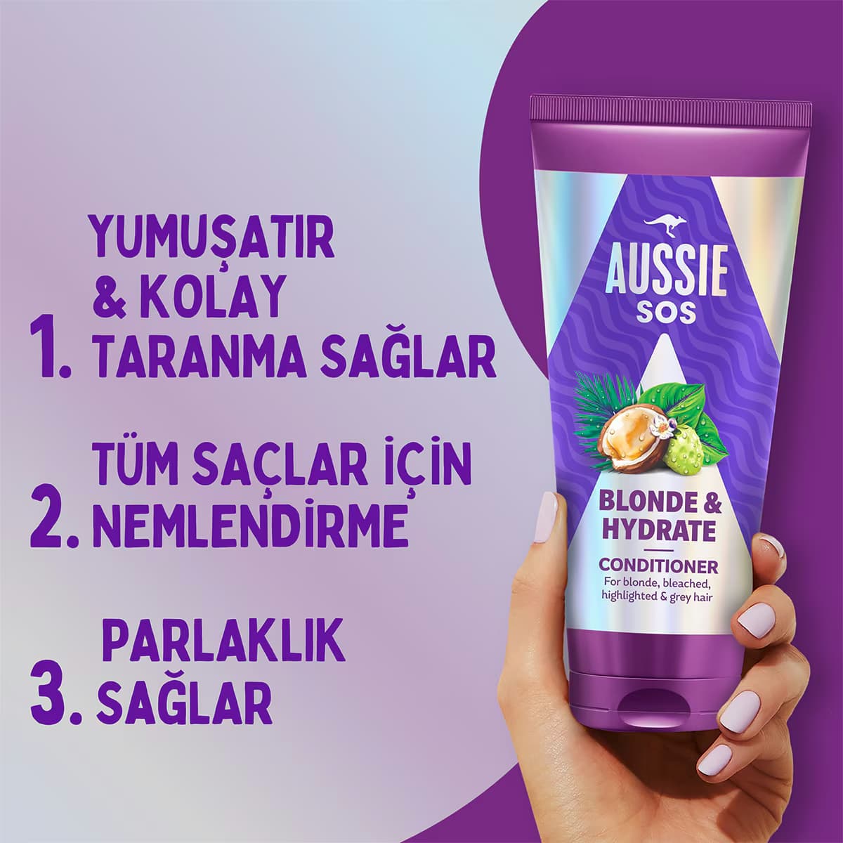 Aussie Sos Blonde Hydrate Saç Kremi 350 ml 3