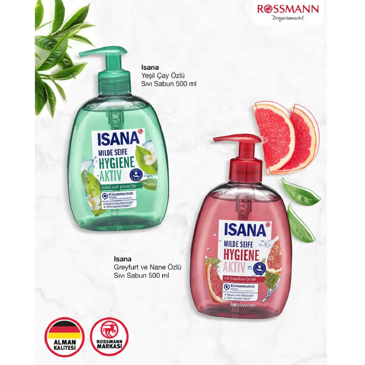 Isana Sıvı Sabun Greyfurt ve Nane Özlü 500 ml 2