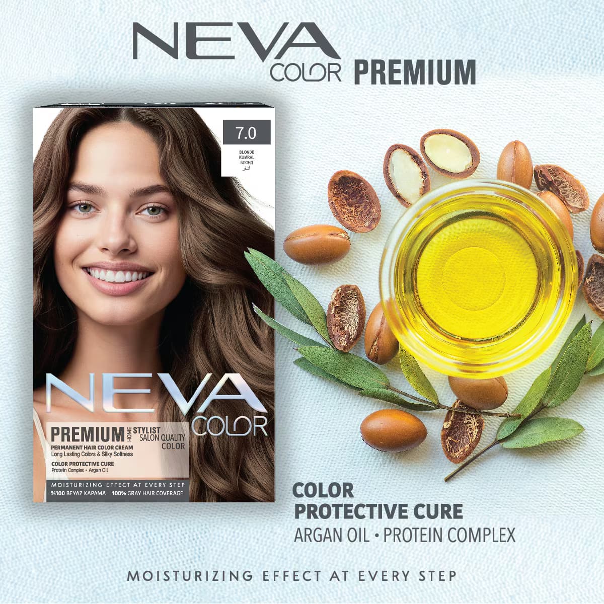 Neva Color Premium Saç Boyası Sarı 7.0 2