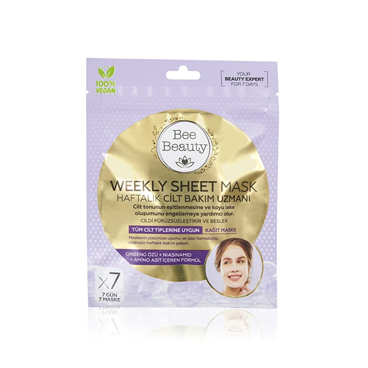 Bee Beauty 7'li Kağıt Yüz Maskesi - Gratis