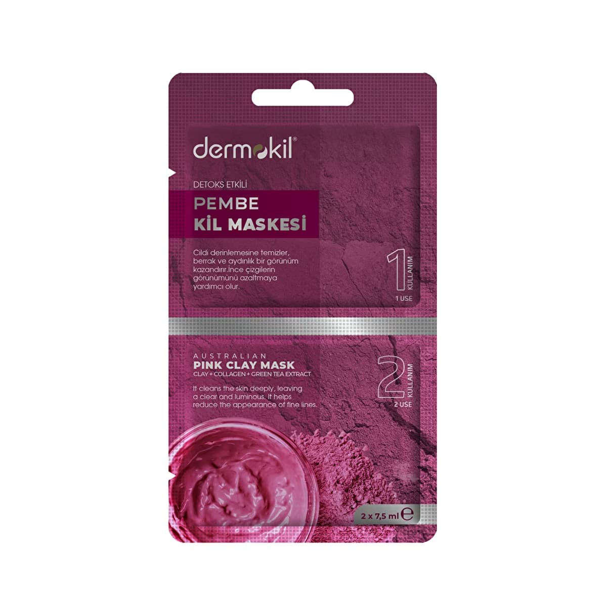 Dermokil Pembe Kil Maskesi 2 x 7,5 ml - Gratis