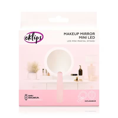 Eklips Mini Makyaj Aynası Led Pembe - Gratis