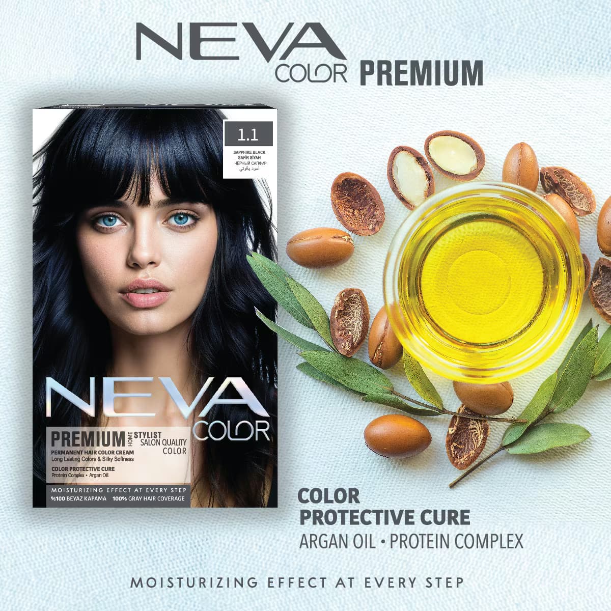 Neva Color Premium Saç Boyası Koyu Siyah 1.1 2