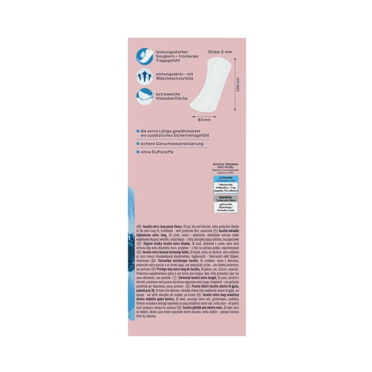 Facelle Günlük Ped Slip Ekstra Uzun 30 adet 2