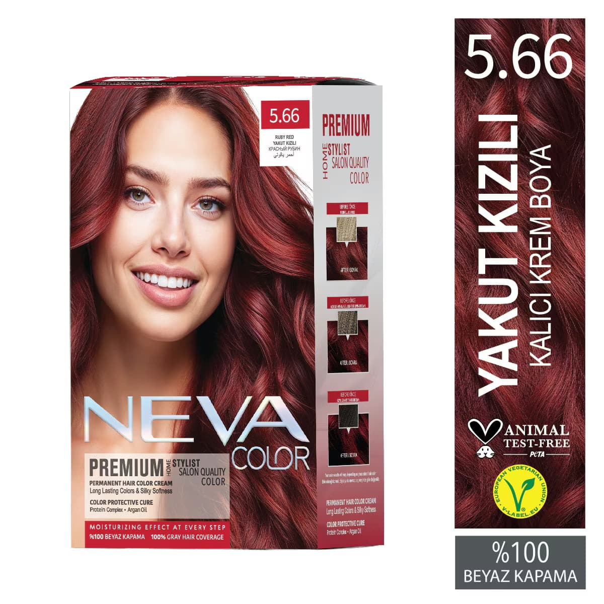 Neva Color Premium Saç Boyası Kızıl 5.66 3