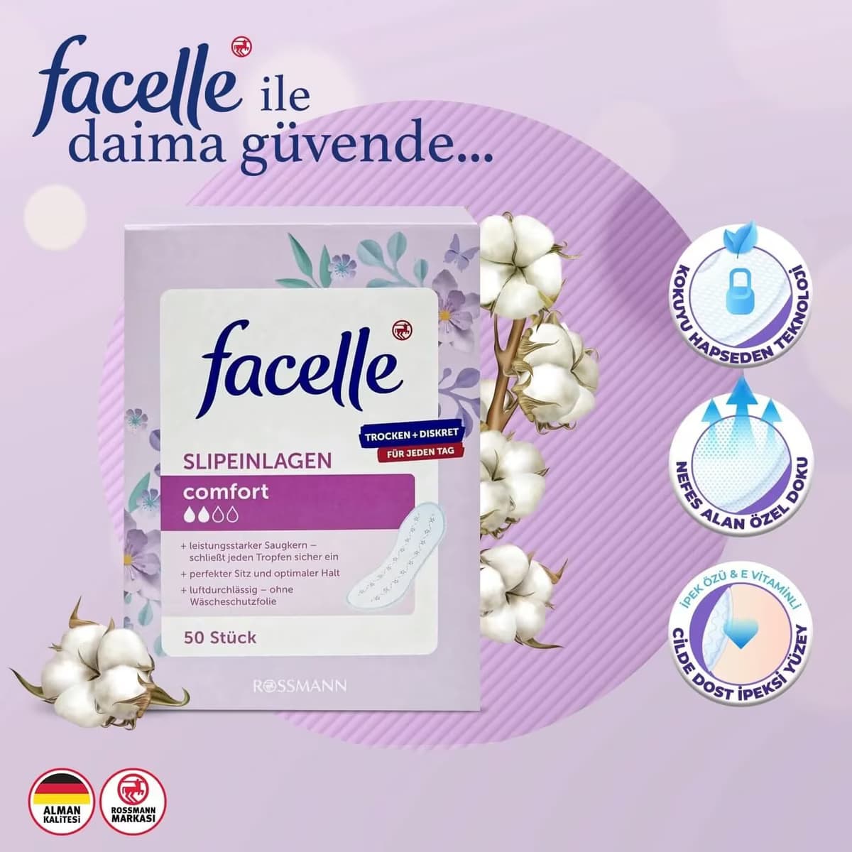 Facelle Günlük Ped Normal 50'li 2