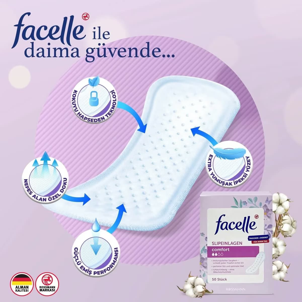 Facelle Günlük Ped Normal 50'li 3