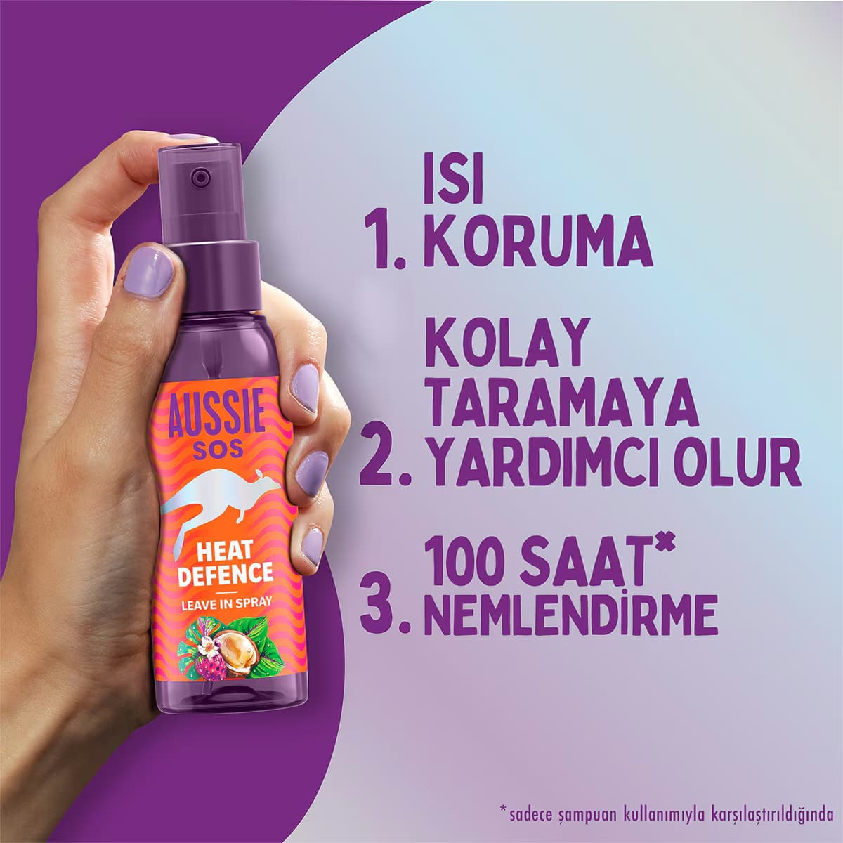 Aussie Sos Heat Defence Saç Spreyi 100 ml 3