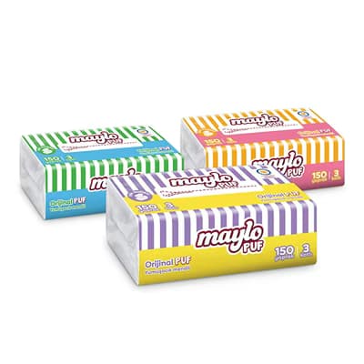 Maylo Puf Mendil 150'li (Asortili) - Gratis
