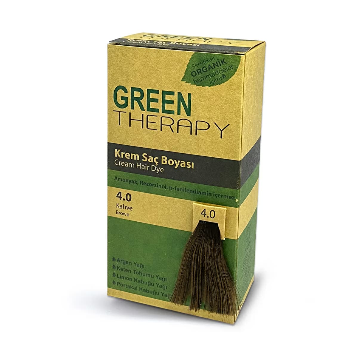 Green Therapy Krem Saç Boyası 4.0 Kahve - Gratis
