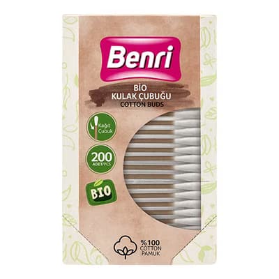 Benri Bio Kulak Çubuğu 200 Adet - Gratis