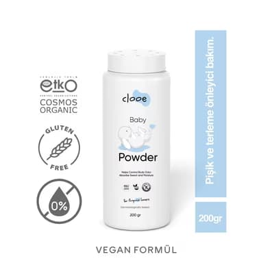 Clooe Organik Bebek Pudrası 200 gr - Gratis