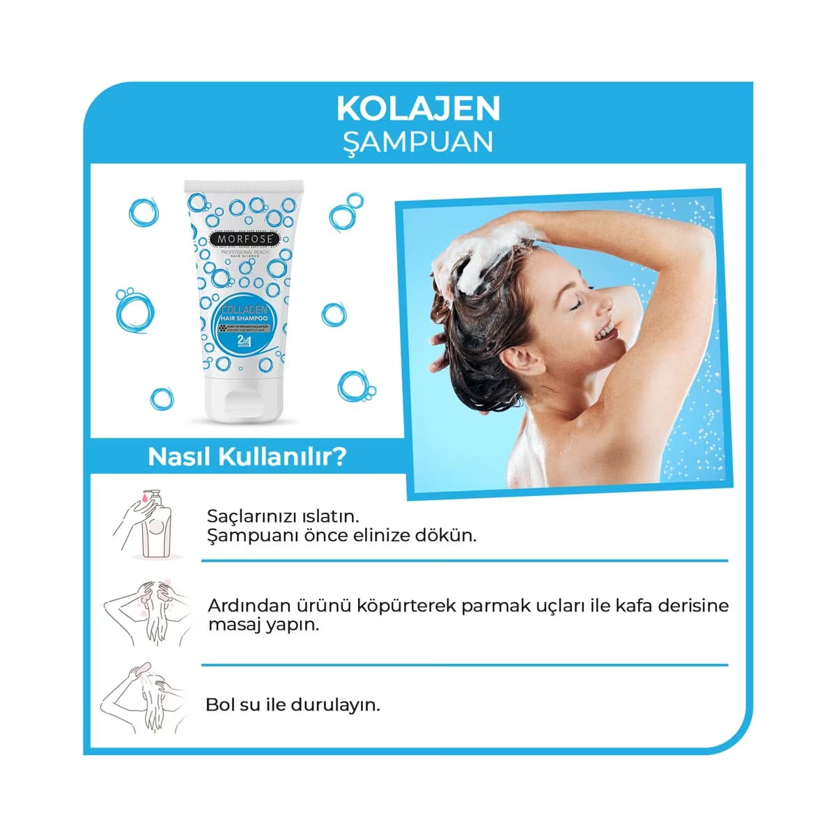 Morfose Kolajen Saç Şampuanı 50 ml - Gratis 4