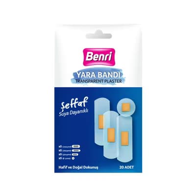 Benri Şeffaf Yara Bandı 20'li - Gratis