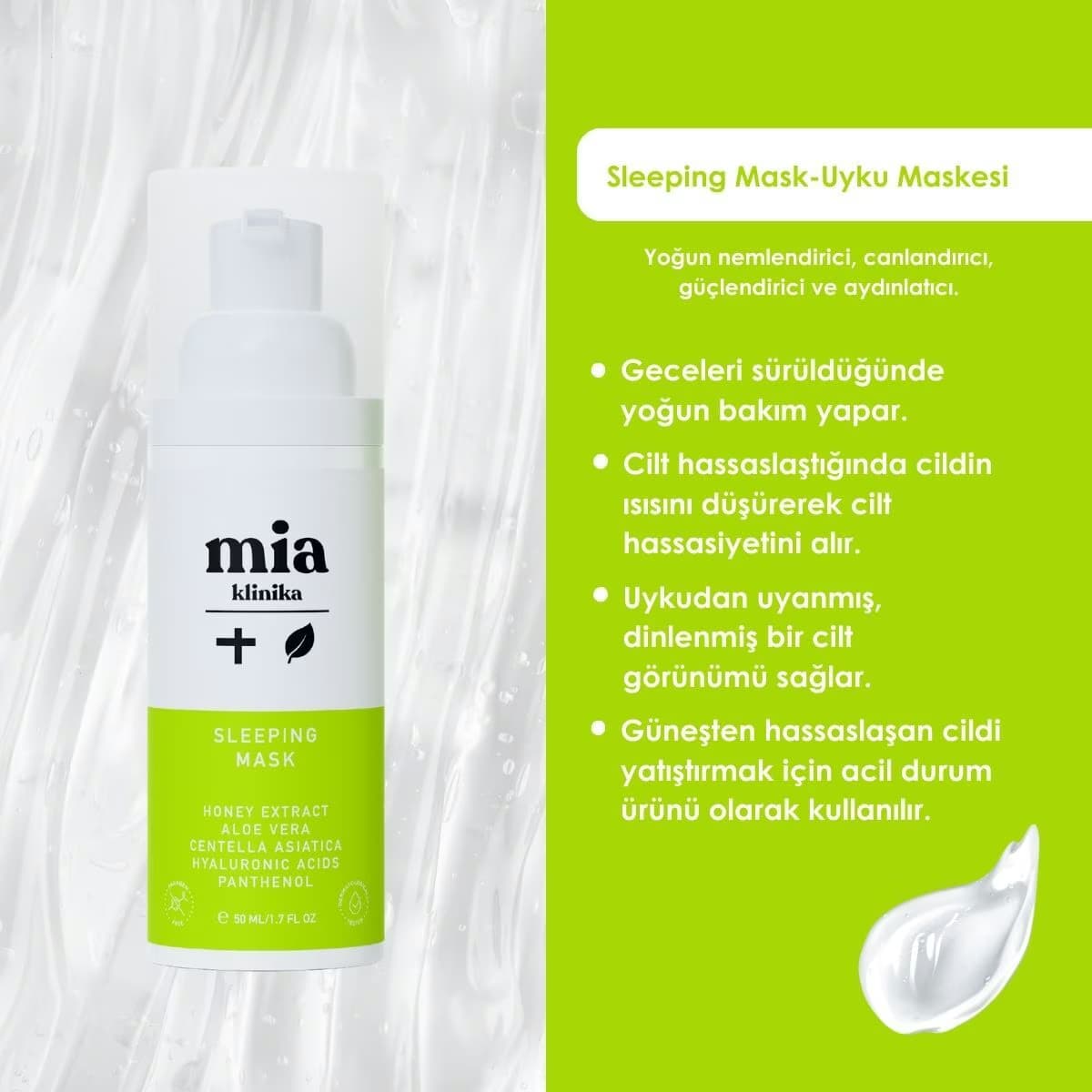 Mia Klinika Cica Uyku Maskesi 50 ml 4