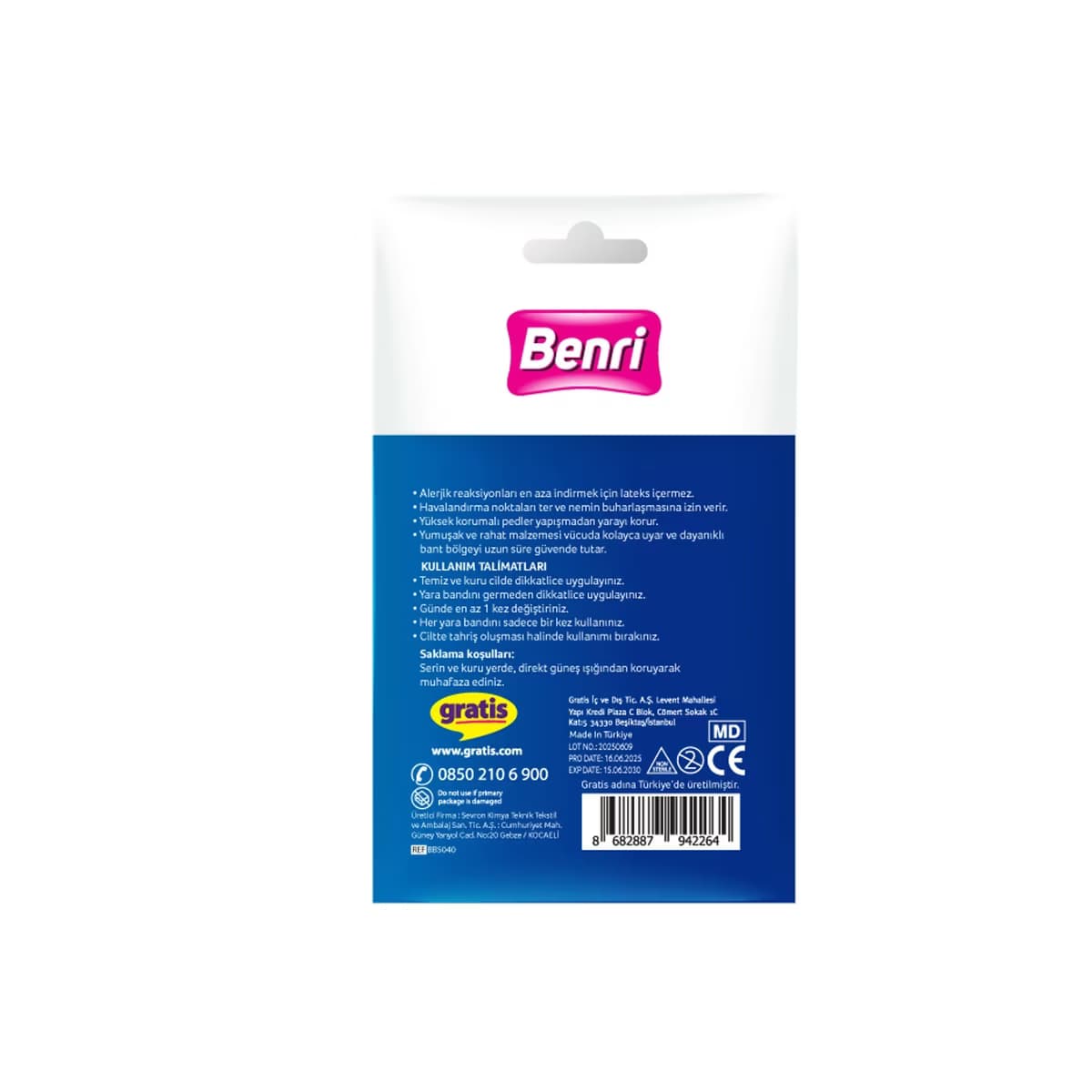Benri Aloe Vera Yara Bandı 15 Adet - Gratis 2