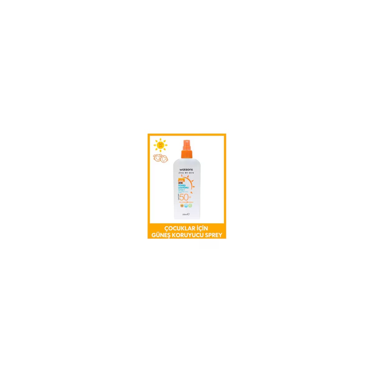 Watsons Sun Çocuk Sprey Spf50+ 200 ml 3