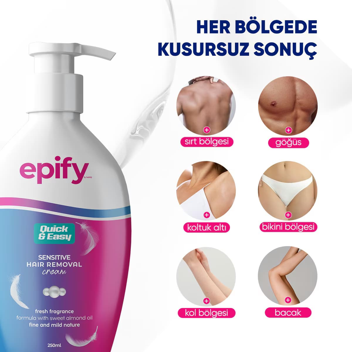 Epify Tüy Dökücü Jel Krem 250 ml 5