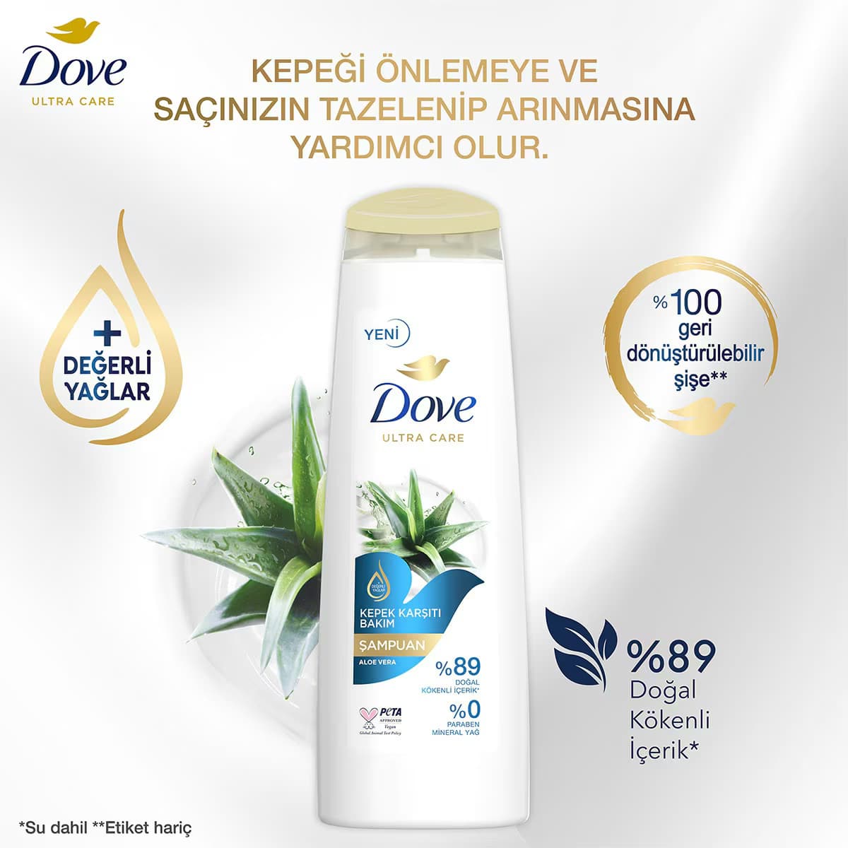 Dove Şampuan Aloe Vera 400 ml 4
