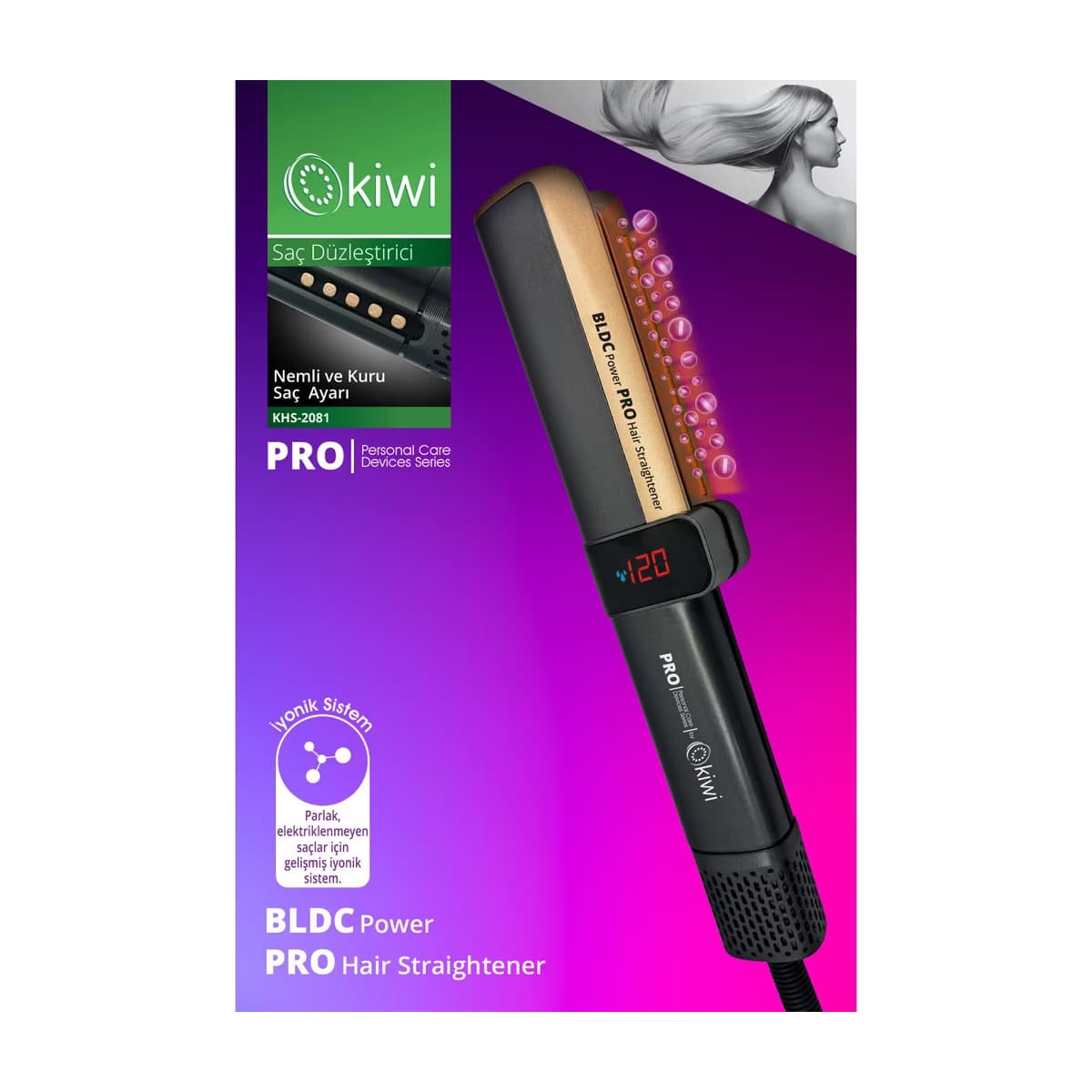 Kiwi Saç Düzleştirici KHS-2081 - Gratis