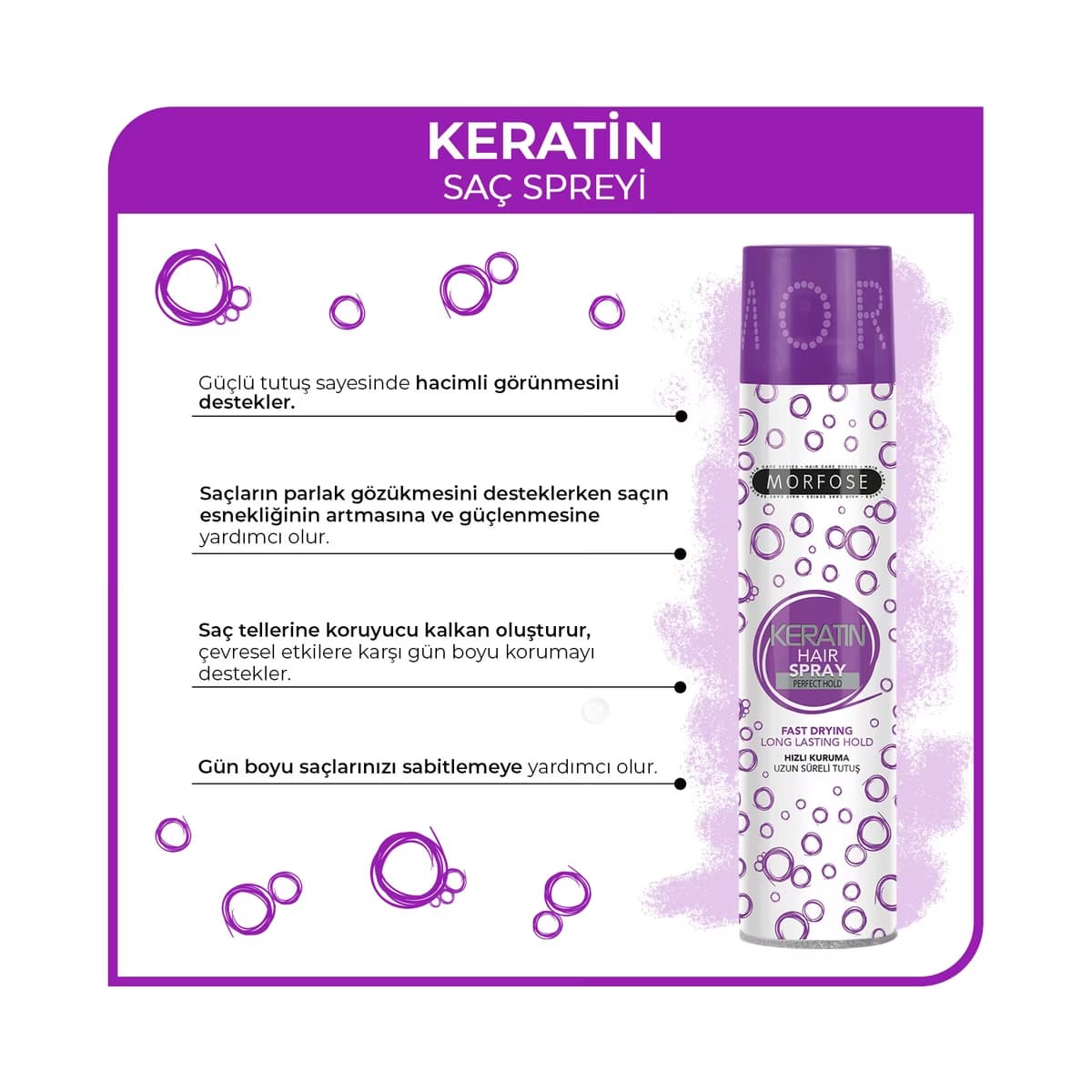 Morfose Keratin Saç Spreyi 250 ml - Gratis 3