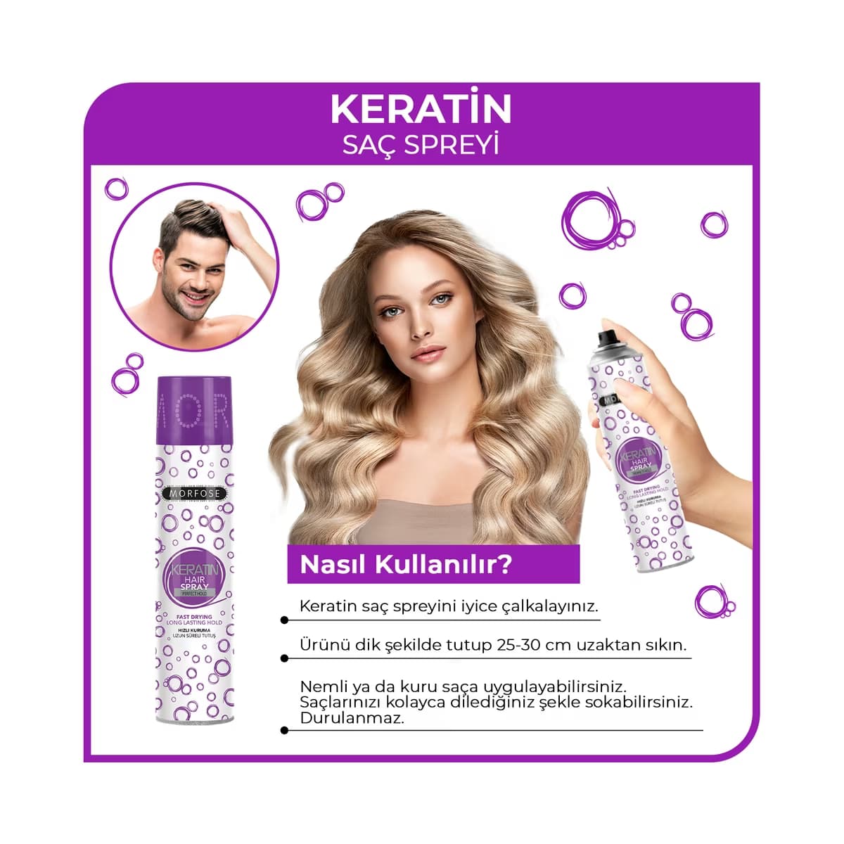 Morfose Keratin Saç Spreyi 250 ml - Gratis 4