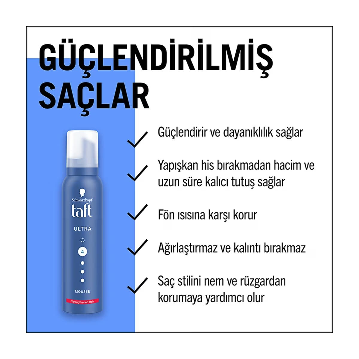 Taft Ultra Saç Köpüğü 150 ml - Gratis 3
