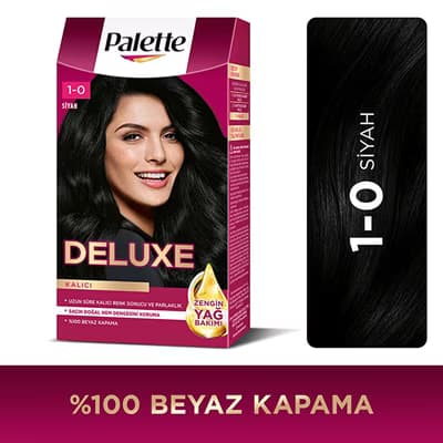 Palette Deluxe Saç Boyası 1-0 Siyah - Gratis