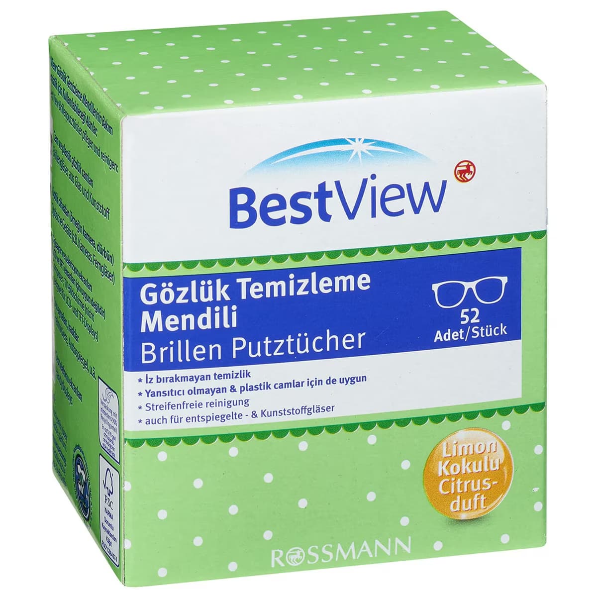 Best View Gözlük Temizleme Mendili 52 adet