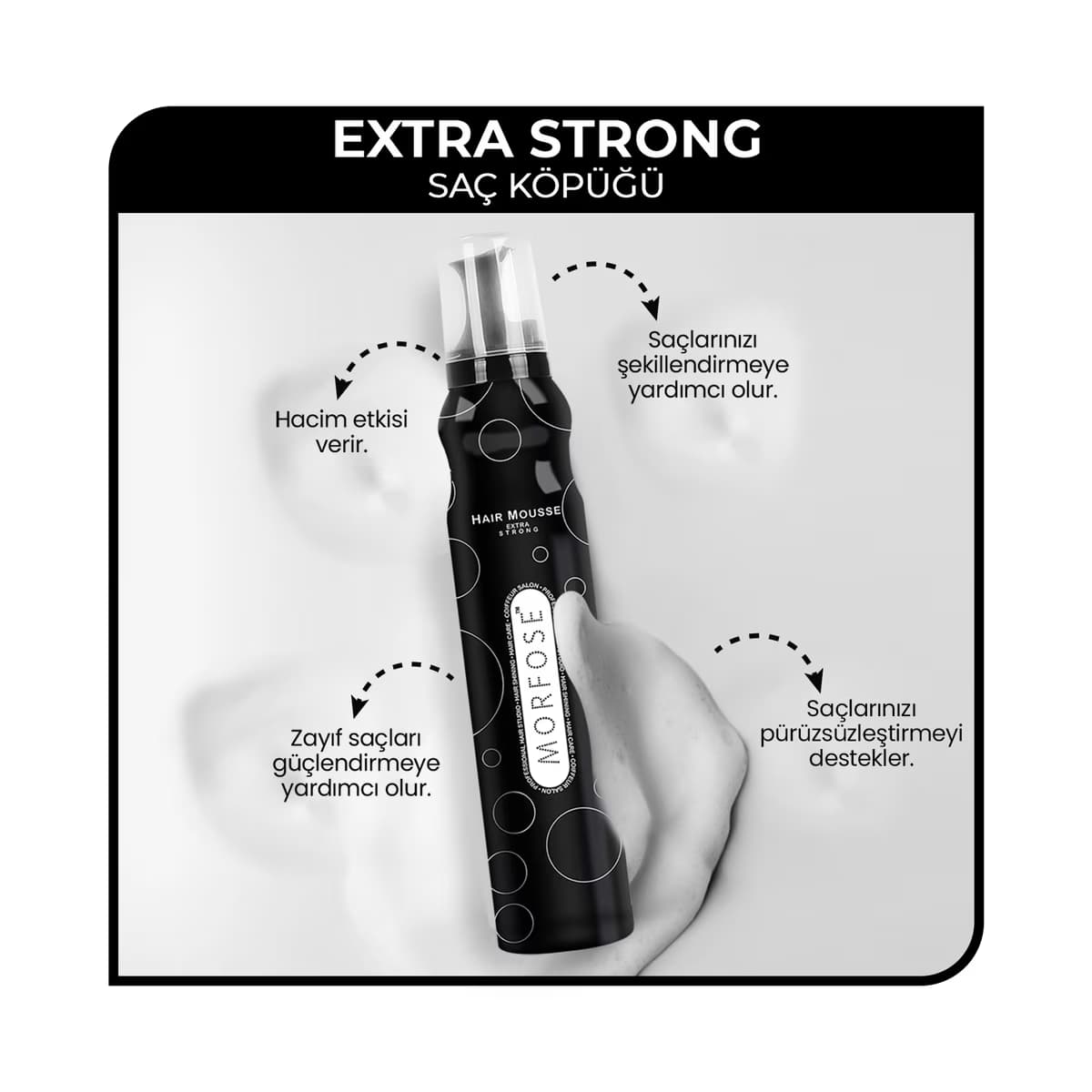 Morfose Extra Strong Saç Köpüğü 200 ml - Gratis 3