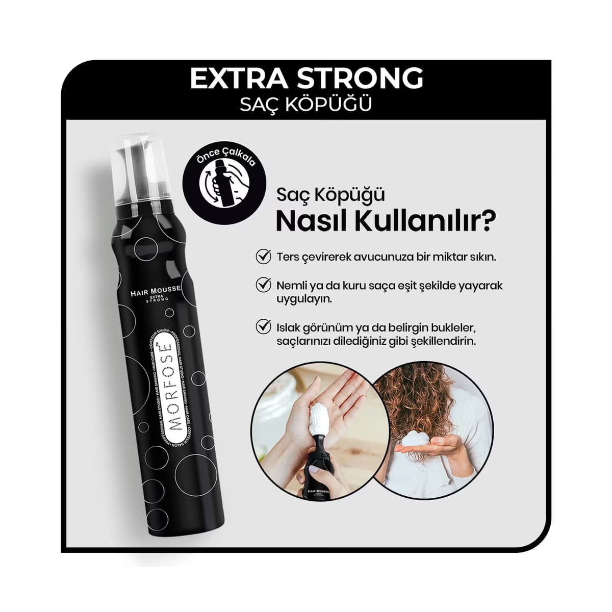 Morfose Extra Strong Saç Köpüğü 200 ml - Gratis 4