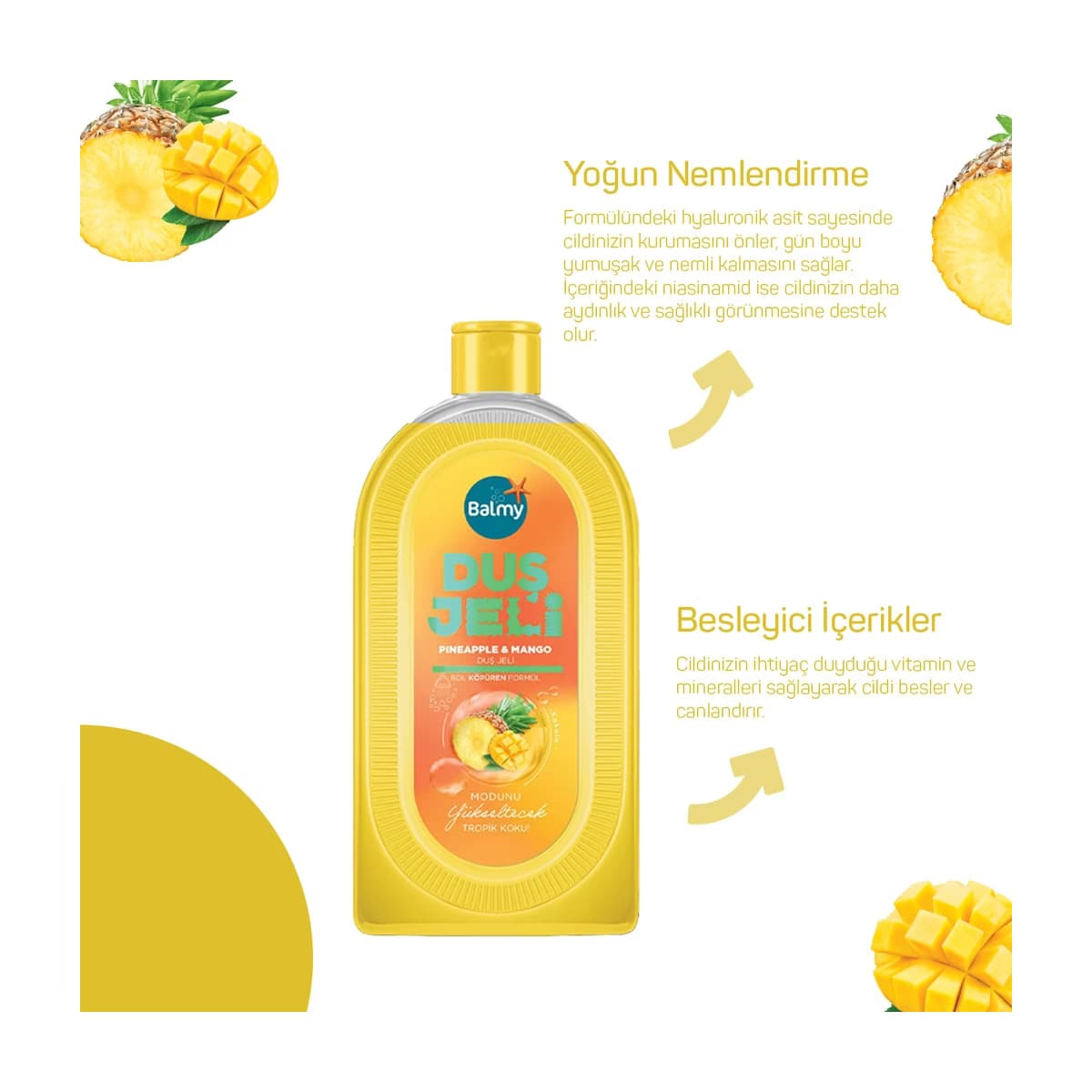 Balmy Duş Jeli Mango Ananas 450 ml - Gratis 2