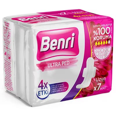 Benri Hijyenik Ped Uzun 7'li - Gratis