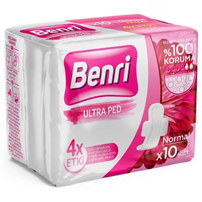 Benri Hijyenik Ped Normal 10'lu - Gratis