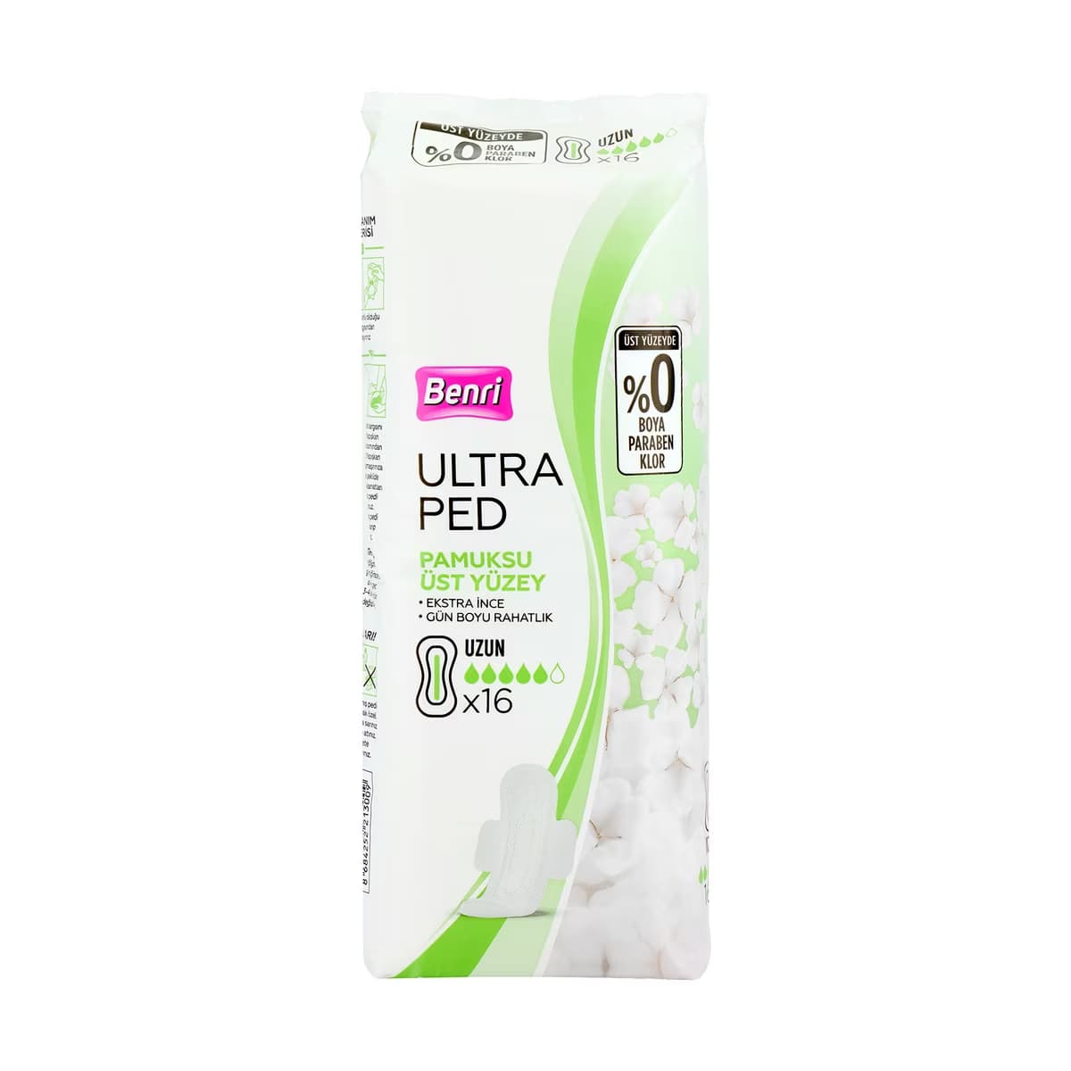 Benri Ultra Ped Pamuklu Uzun 16'lı - Gratis