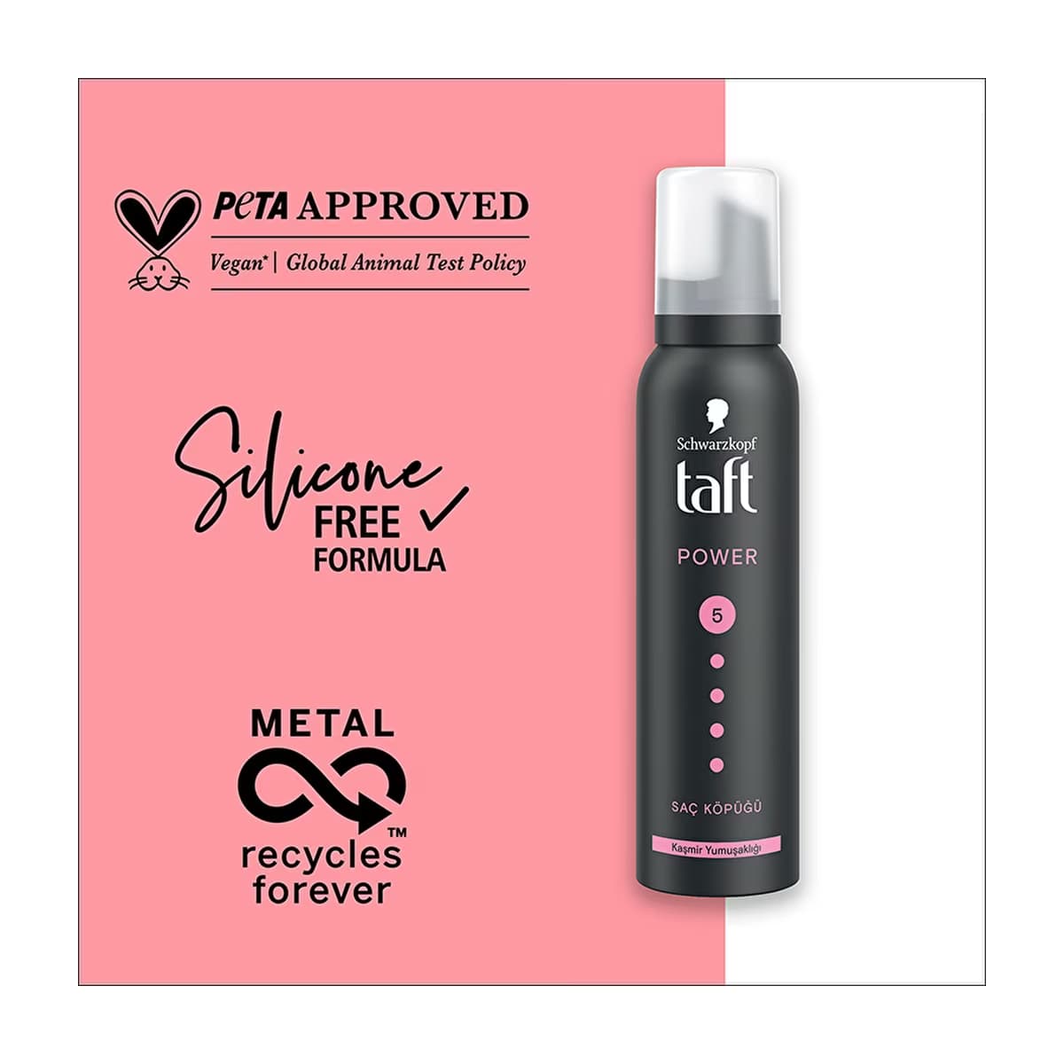 Taft Power Kaşmir Saç Köpüğü 150 ml - Gratis 4