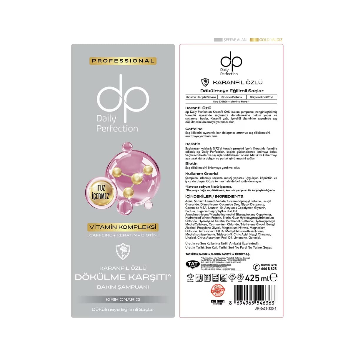 Dp Şampuan Karanfil Özlü 425 ml - Gratis 4