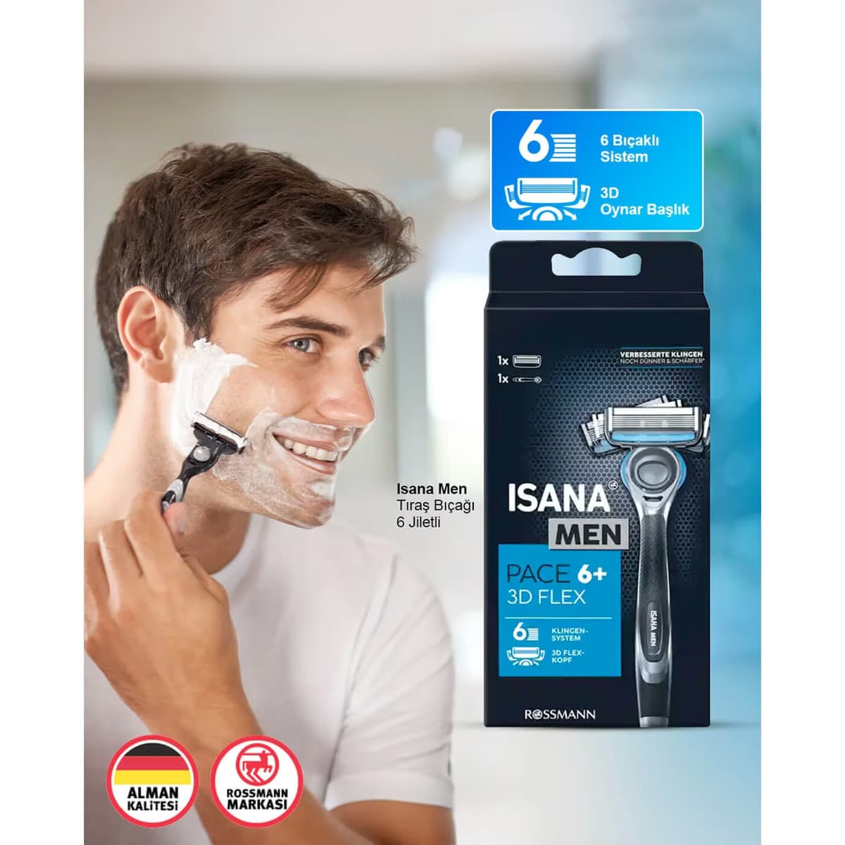 Isana Men Tıraş Bıçağı 6 Jiletli 1 Adet 2