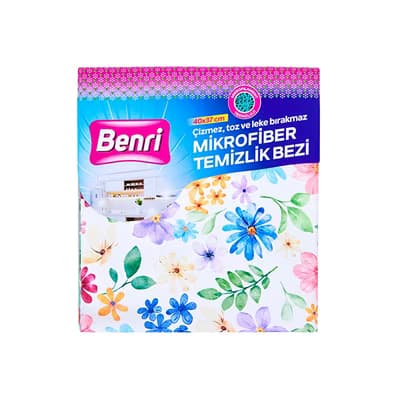 Benri Desenli Mikrofiber Bez 3'lü - Gratis