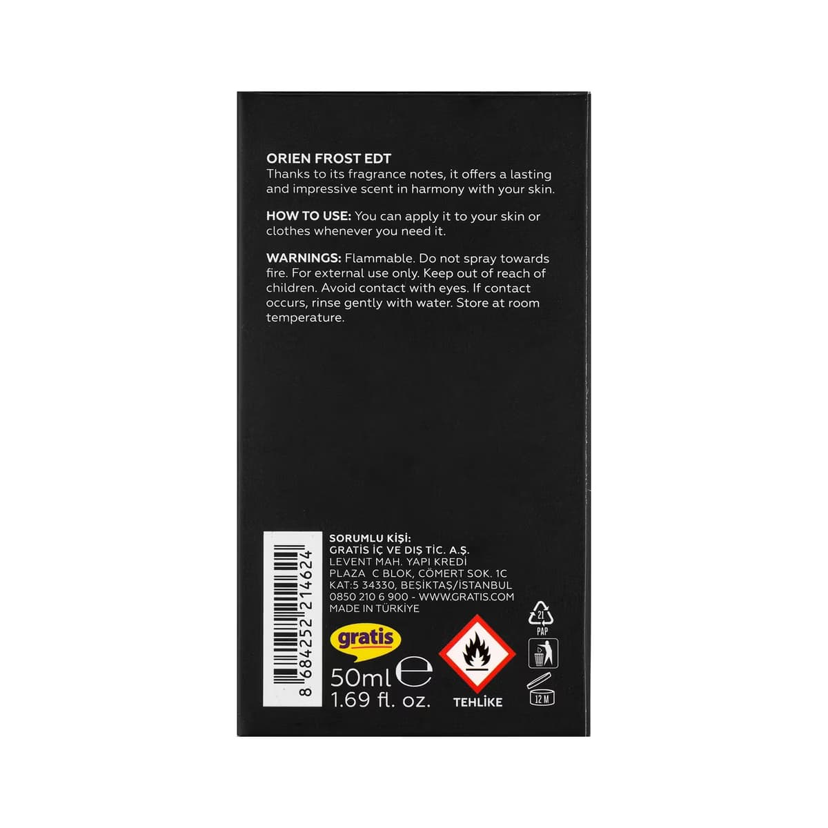 Orien Frost EDT Erkek Parfüm 50 ml - Gratis 3