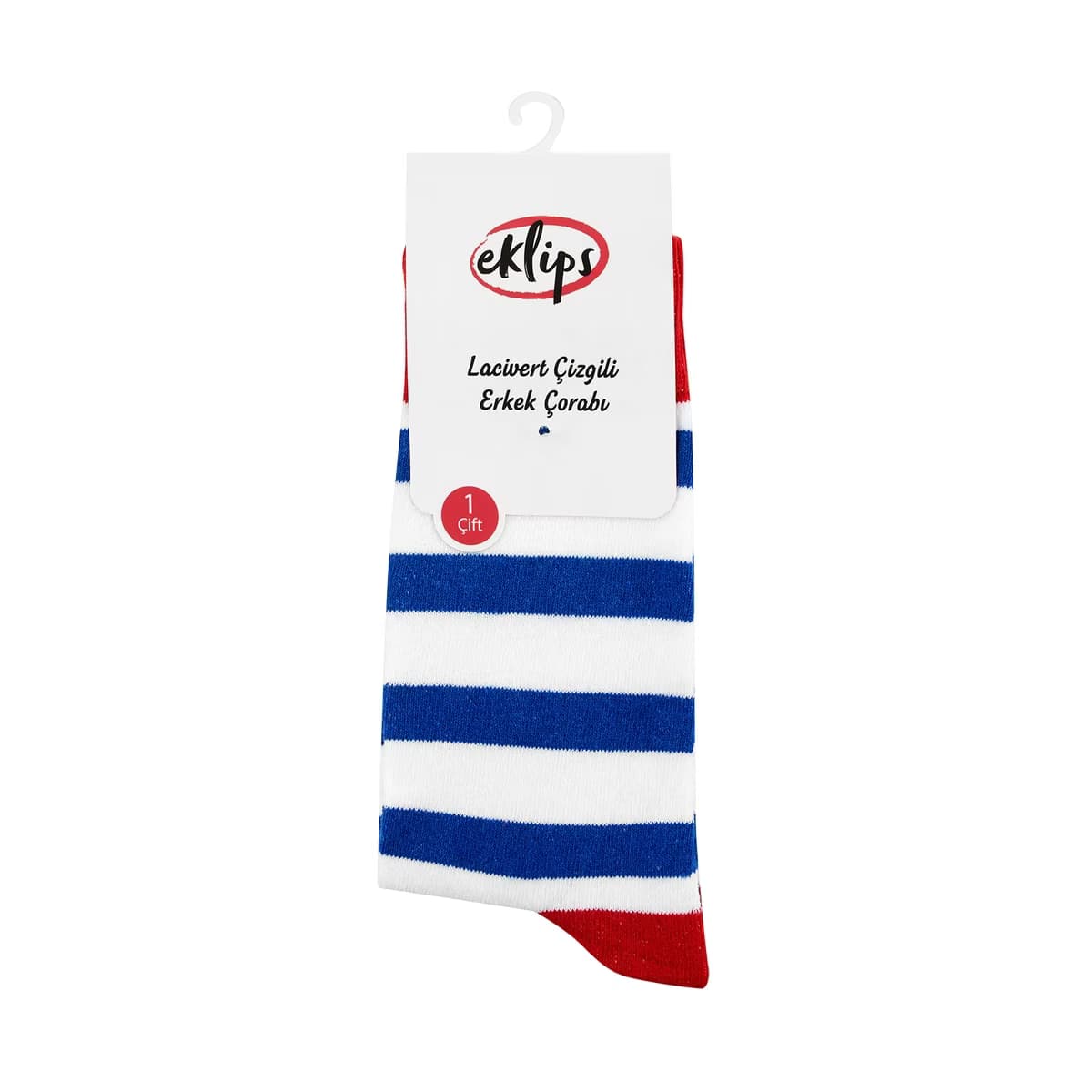 Eklips Lacivert Çizgili Erkek Çorap - Gratis