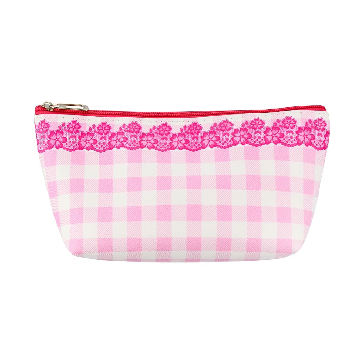 Eklips Pembe Ekose Makyaj Çantası - Gratis