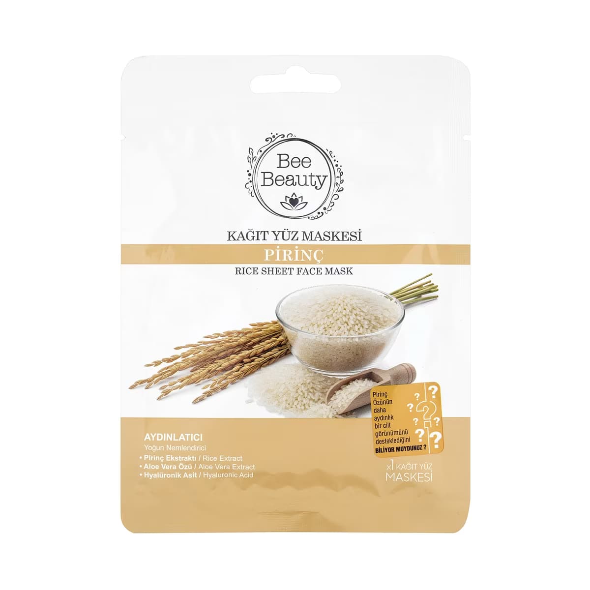Bee Beauty Pirinç Yüz Maskesi 25 ml - Gratis